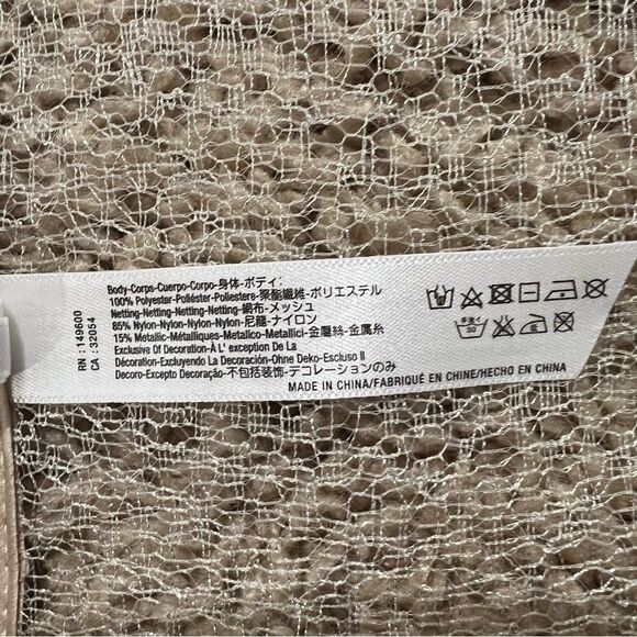 Flora Nikrooz Showstopper Satin Robe Size S Champagne Satin Lace Bridal NWT - Picture 15 of 16